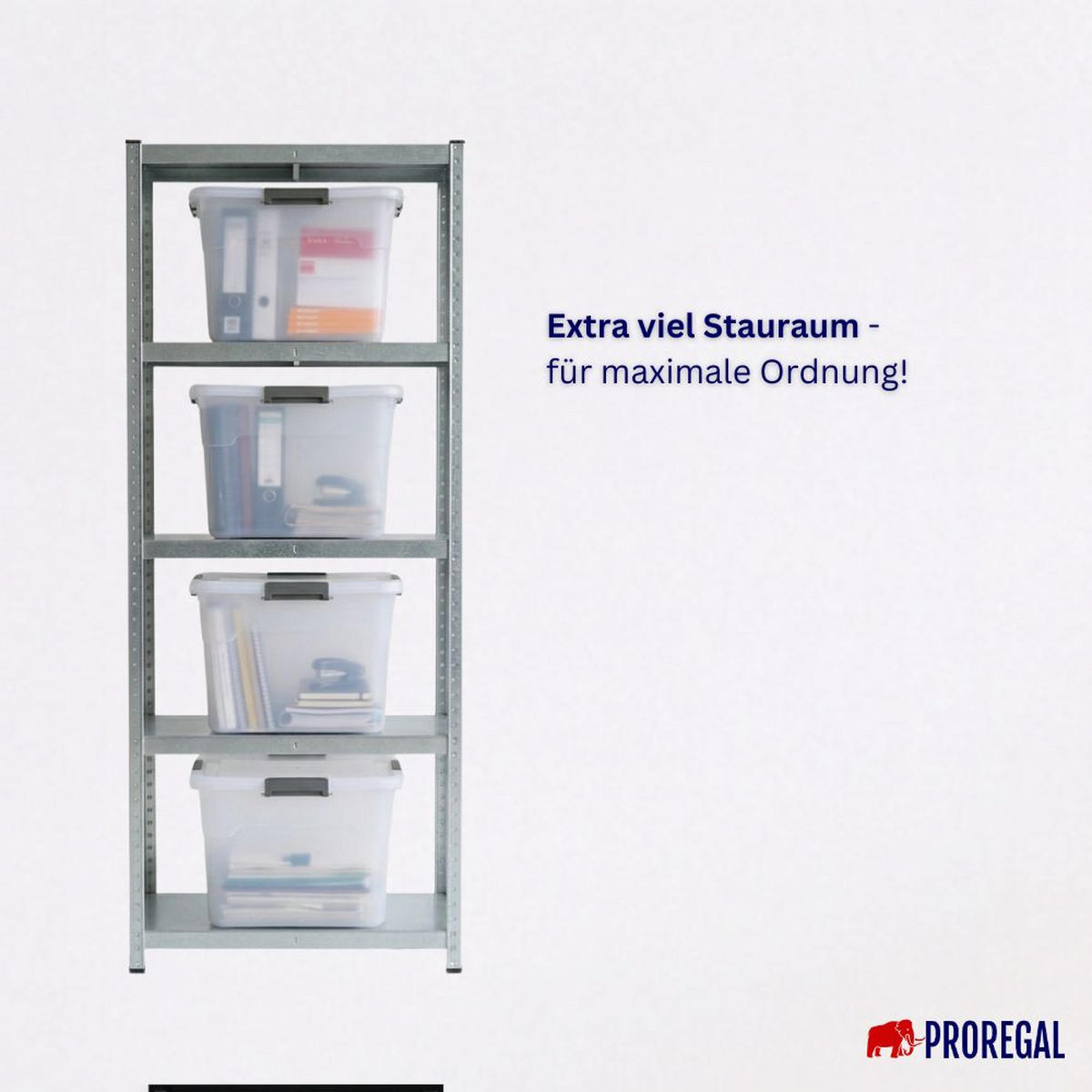 AUFBEWAHRUNGSBOX mit Deckel 110L im 4er Set Extra Groß Rollen transparent stapelbar - Transparent, Kunststoff (65/38/48cm) - PROREGAL