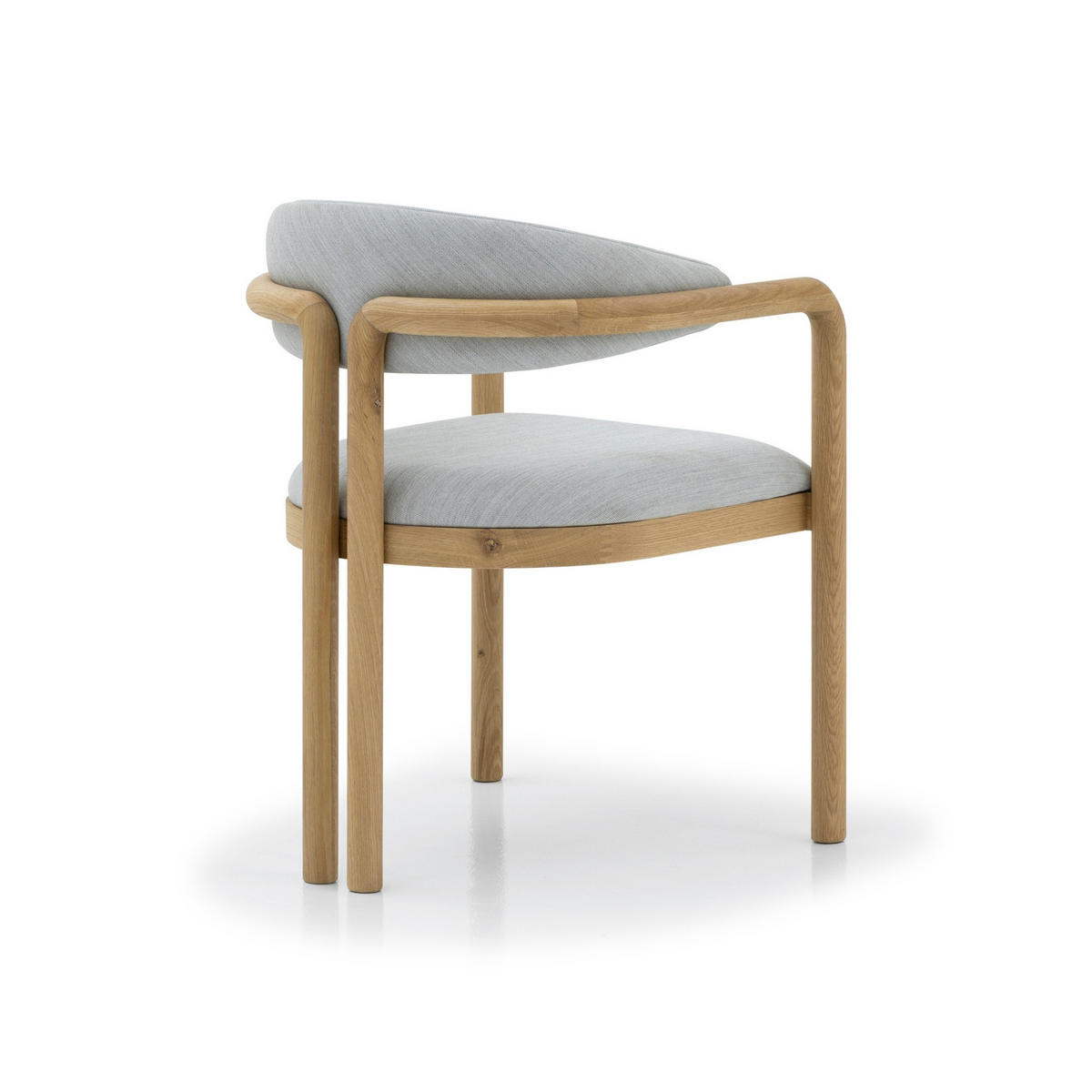 ESSZIMMERSTUHL Nature grauer Sitz - Grau, Holz (58/77/59cm) - WOODEK