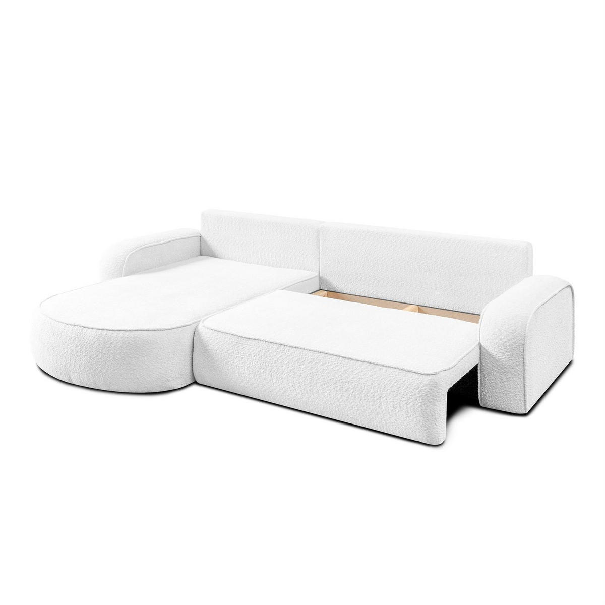 ECKCOUCH VENUS II mit Bettkasten, Coral 70 - Weiß, Textil (275/178cm) - Lookway