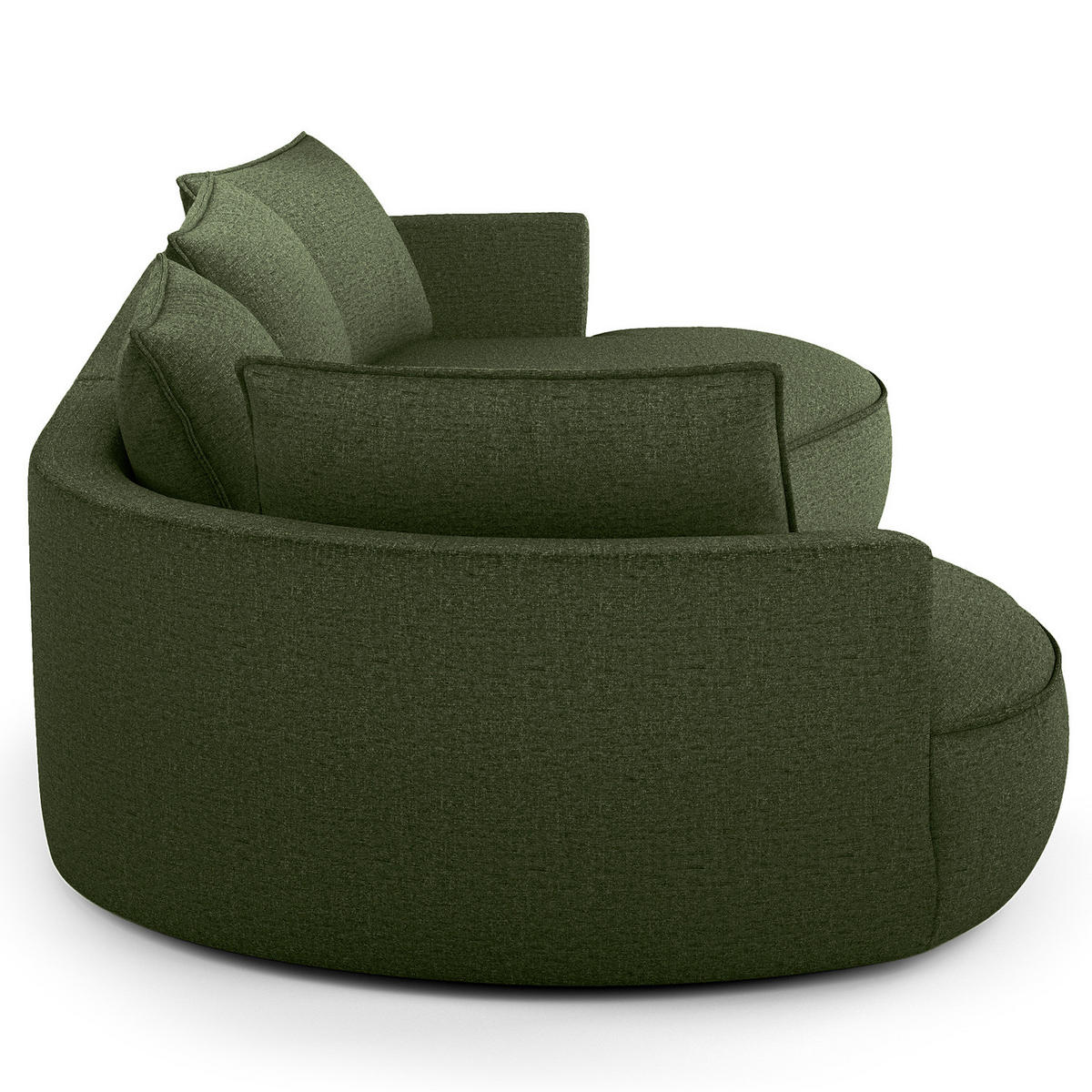BIGSOFA - Schwarz/Grün, Kunststoff/Textil (322/82/154cm) - home24