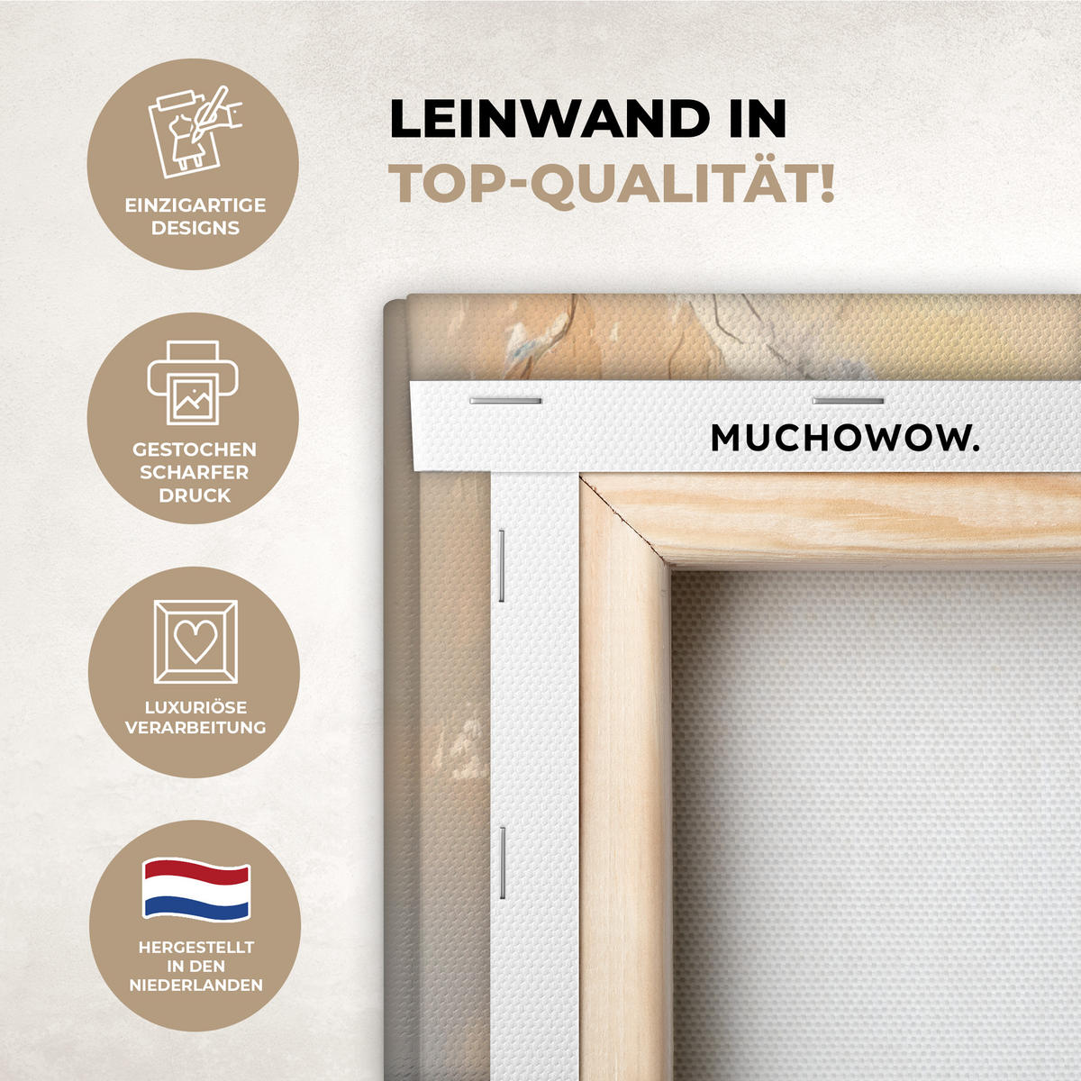 LEINWANDBILD Vögel - Zweig - Winter - Schnee Deko Wohnzimmer 20x20 cm - Pastellblau, Textil (20/20cm) - MuchoWow