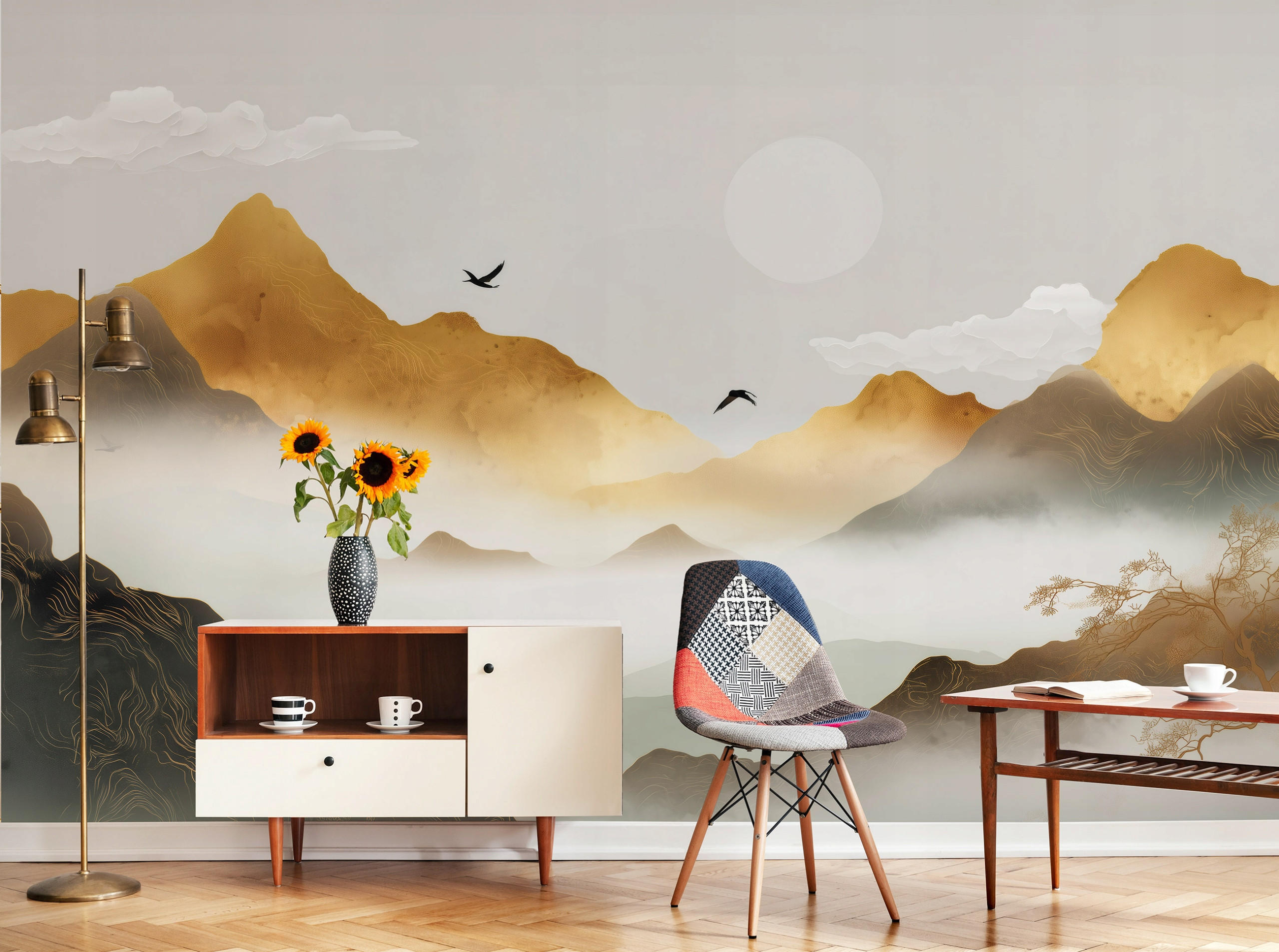 FOTOTAPETE Gebirge Natur Braun 400x280 cm - Multicolor, Papier (400/280cm) - Wallarena