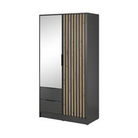KLEIDERSCHRANK – 105 cm – Nelly – Graphitfarben - Graphitfarben, Holzwerkstoff (105/200/51cm) - hi-markt