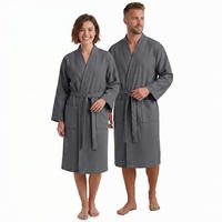BADEMANTEL NYVISpa Waffelpique XXXL Anthrazit - Anthrazit, Textil (XXXLnull) - NYVI