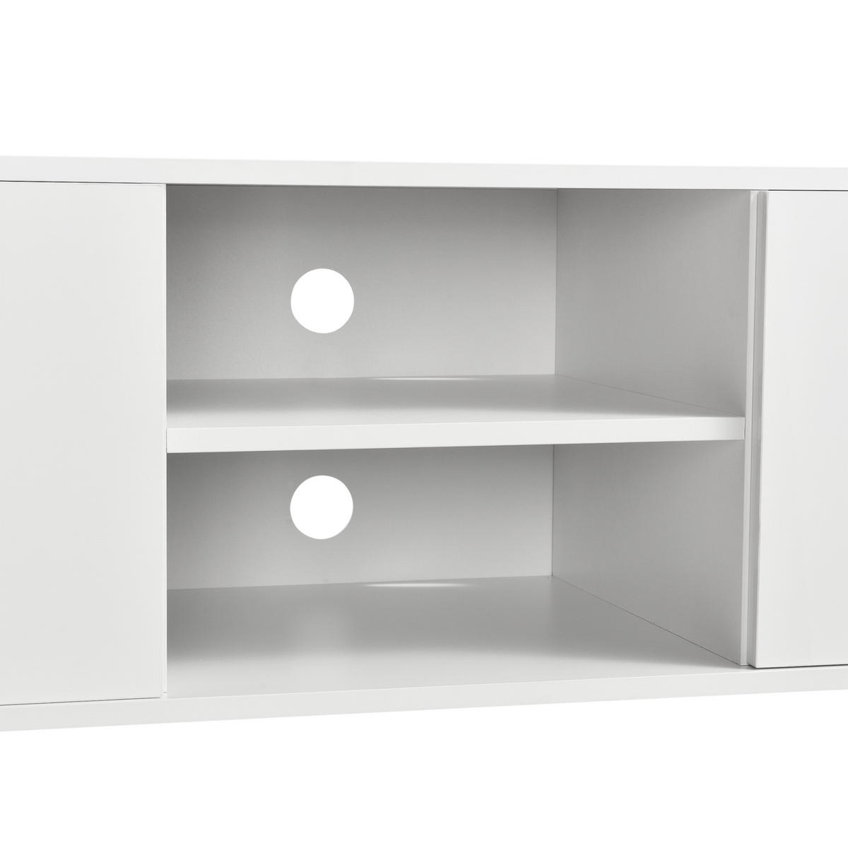 LOWBOARD Laugar - Weiß, Holzwerkstoff (120/38/40cm) - [en.casa]