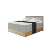 BOXSPRINGBETT LOLLI9 -KING 180x200 - H3/H4 Grau - Grau, Holzwerkstoff (180/200cm) - ALTDECOR