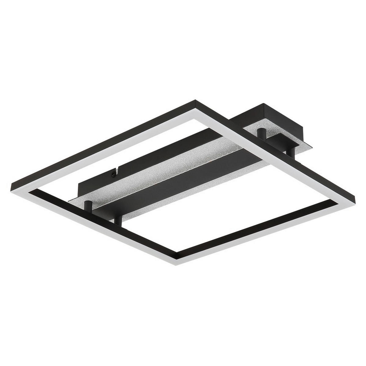 LED DECKENLEUCHTE ESTRADA Metall Schwarz matt - Schwarz, Metall (36/33/7cm) - Globo Lighting