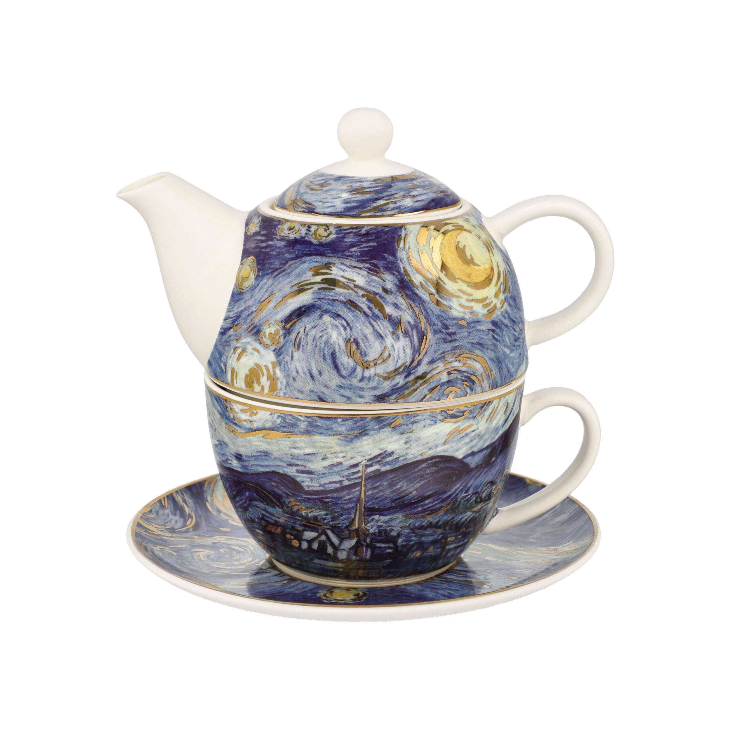TEETASSE Vincent van Gogh - Sternennacht, New Bone China, Bunt, 350 ml - Multicolor, Keramik (0.35L) - Goebel