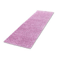 TEPPICH Hochflor Unifarben Polypropylen Wohnzimmer Shaggy Pink Läufer 80x250 - Rosa, Textil (80/250cm) - KADIMA DESIGN
