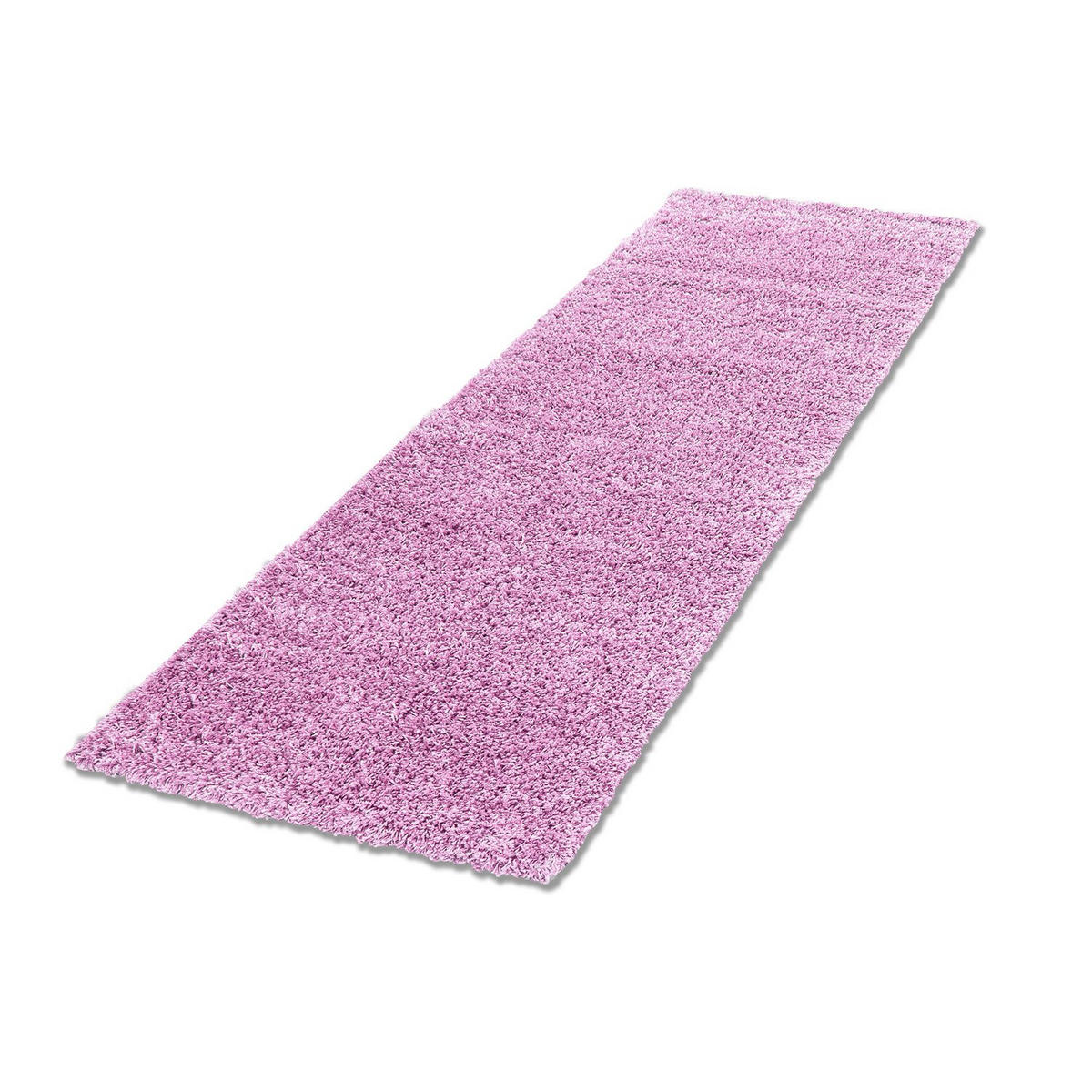 TEPPICH Hochflor Unifarben Polypropylen Wohnzimmer Shaggy Pink Läufer 80x250 - Rosa, Textil (80/250cm) - KADIMA DESIGN