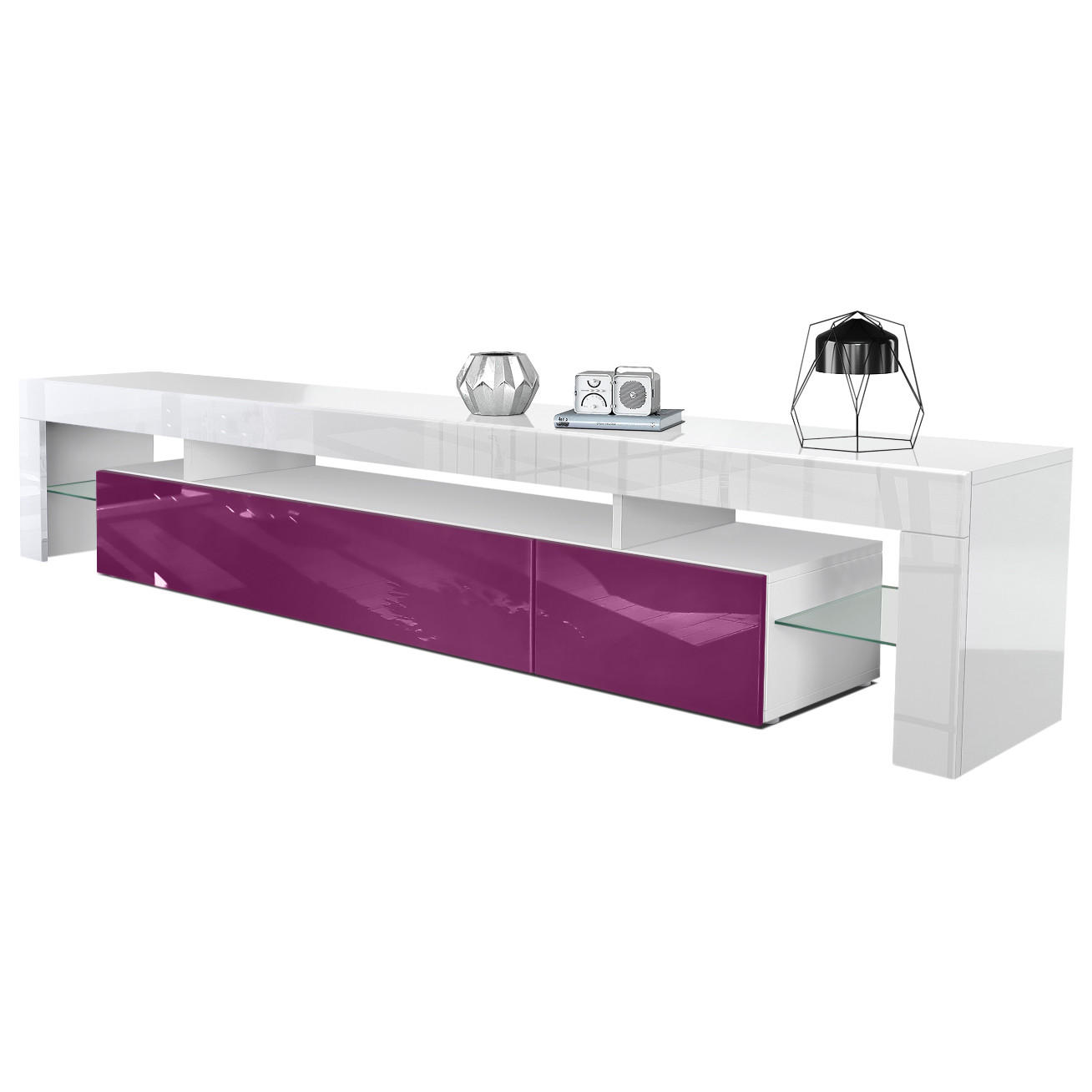 Vladon Lowboard Brombeere 189x35x38 cm