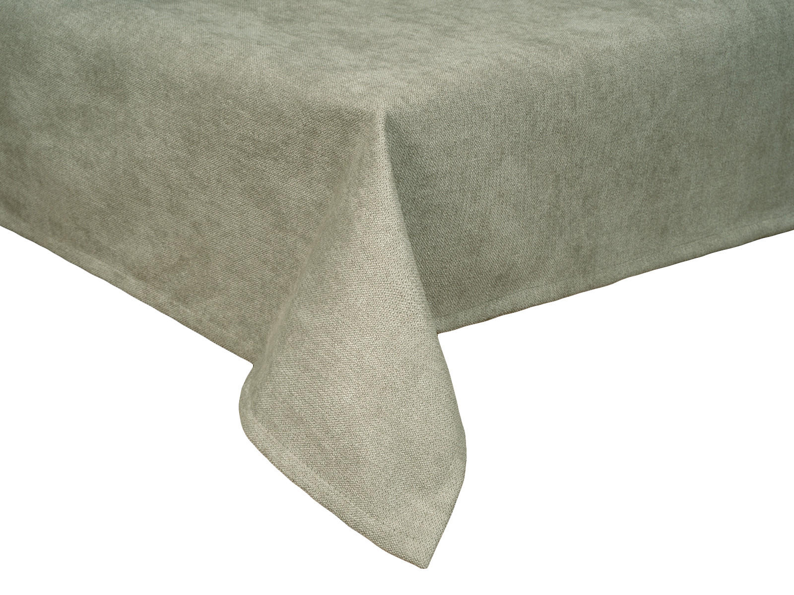 TISCHDECKE FarbTon Chenille-Haptik greig-taupe 100/100 cm - Taupe, Textil (100/100cm) - beties Heimtextil