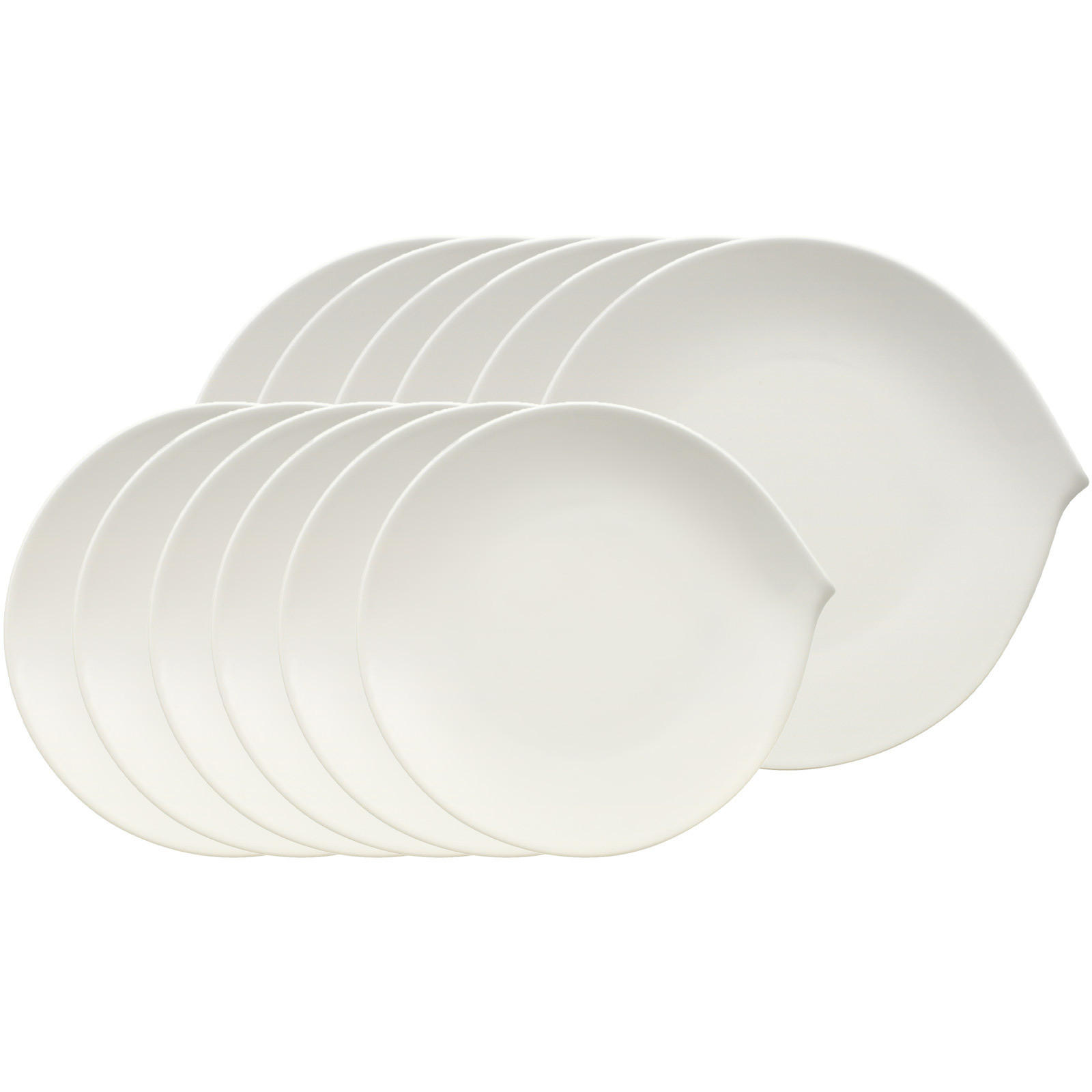 TELLER-SET Flow weiß 12er Set - Weiß, Keramik (1/1/1cm) - Villeroy & Boch