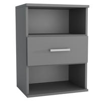 NACHTTISCH NOCTA 48/65,5/35 cm Graphitfarben - Graphitfarben, Holzwerkstoff (48/65.5/35cm) - MASSENO
