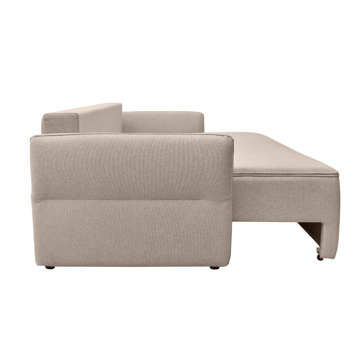 SCHLAFSOFA 3-sitzer aus stoff - lagos 238/96/90 cm - Beige, Textil (96/90/238cm) - Calicosy