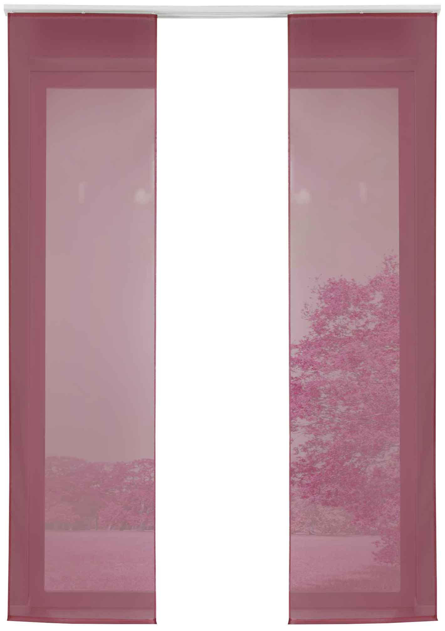 VORHANG 2ER SET HxB 245x60 cm Bordeaux - Bordeaux, Textil (60/245cm) - Gardinenbox