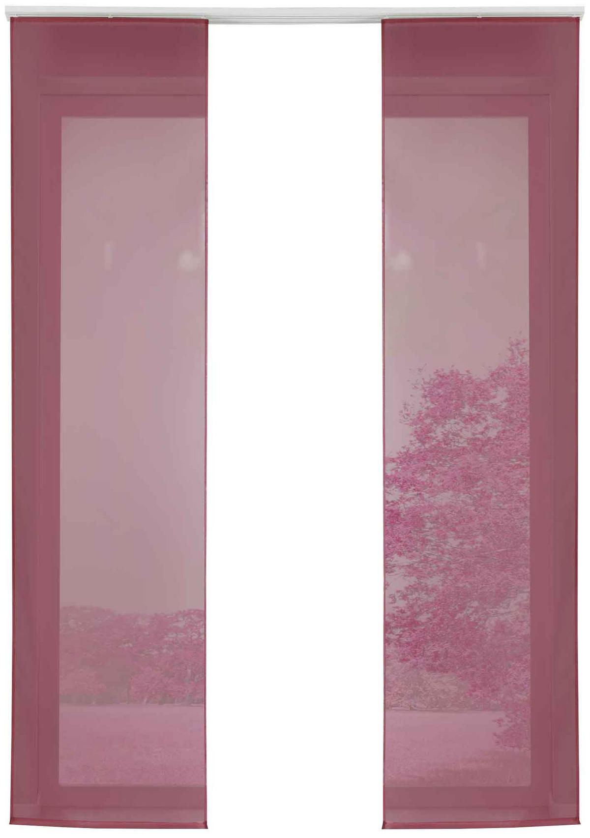 VORHANG 2ER SET HxB 245x60 cm Bordeaux - Bordeaux, Textil (60/245cm) - Gardinenbox