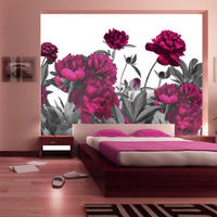 VLIESTAPETE Rot 400/280 cm - Rot/Weiß, Textil (400/1cm) - KUNSTLOFT
