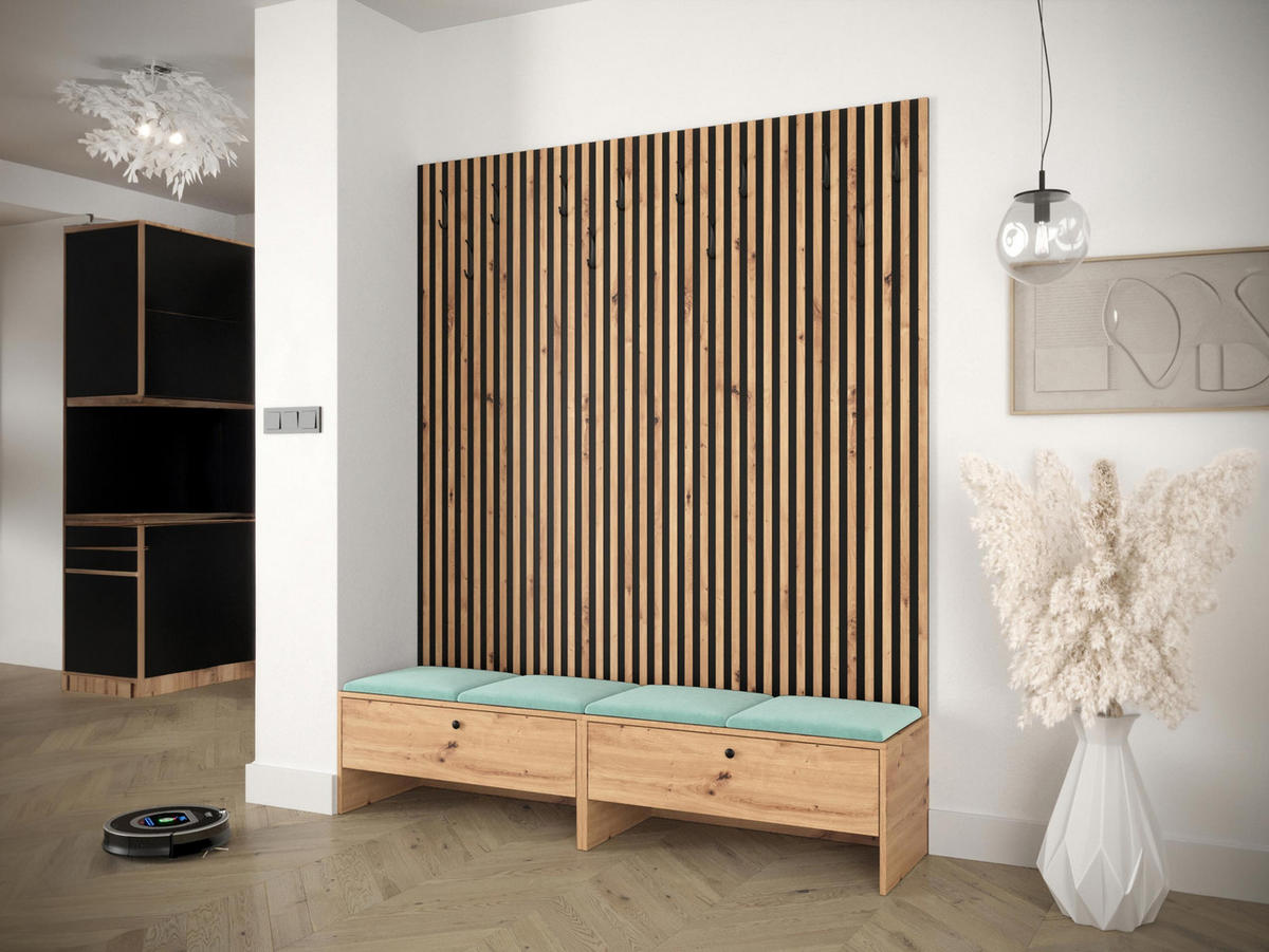 GARDEROBE Balma V - Hellgrün, Holzwerkstoff (170/206/44cm) - MIRJAN24