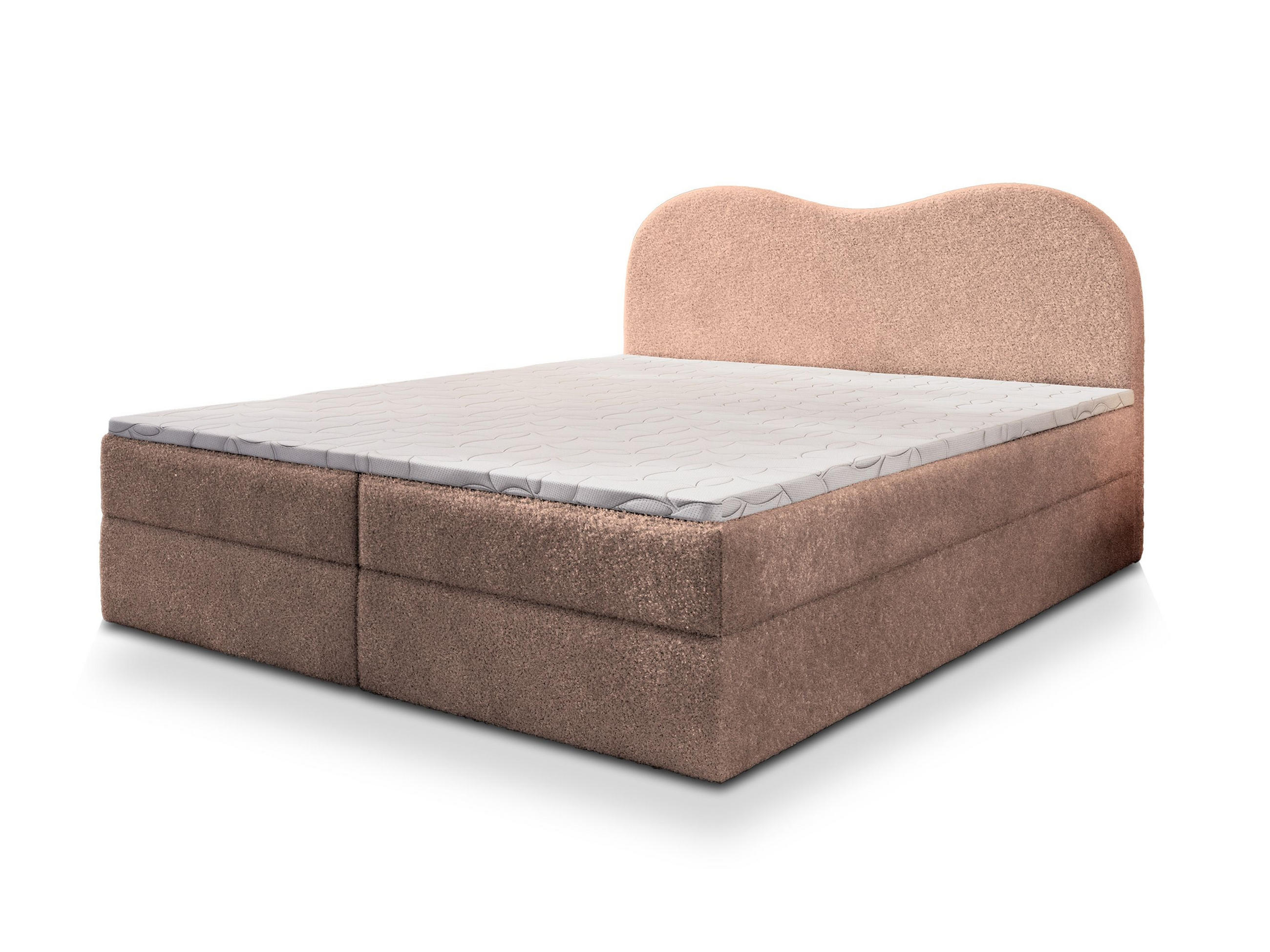 BOXBETT FLUVIA N 140x200 cm mit Matratze und Topper - Rosa - Rosa, Holz (140/200cm) - MASSENO