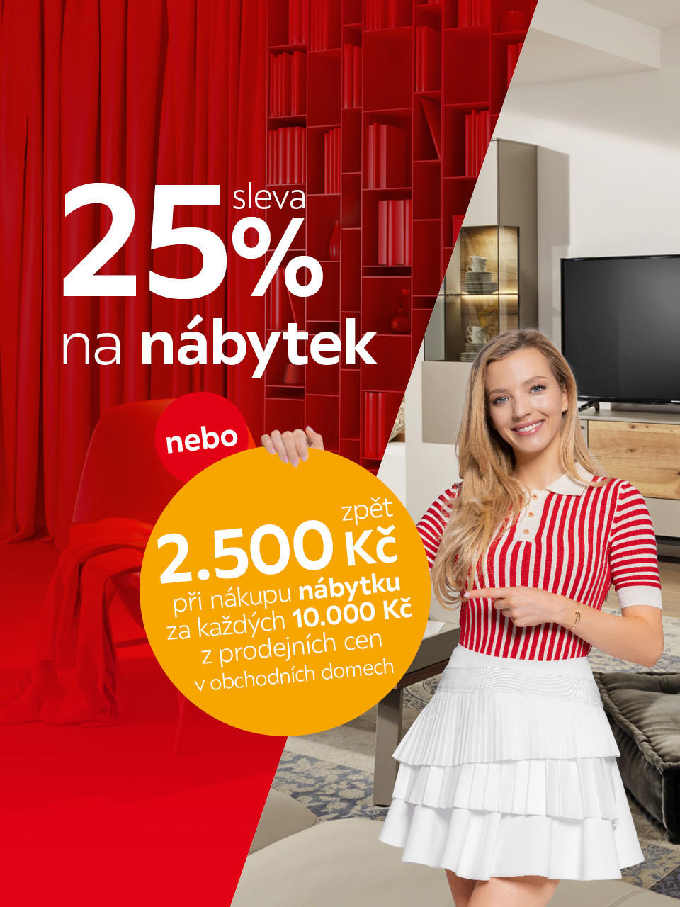 Sleva 25 % na nábytek