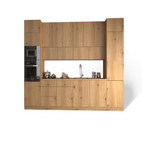 KÜCHENZEILE 360 - Langen KL3-M360 in Artisan Eiche - Schwarz/Eiche Artisan, Holz (360/248/58cm)