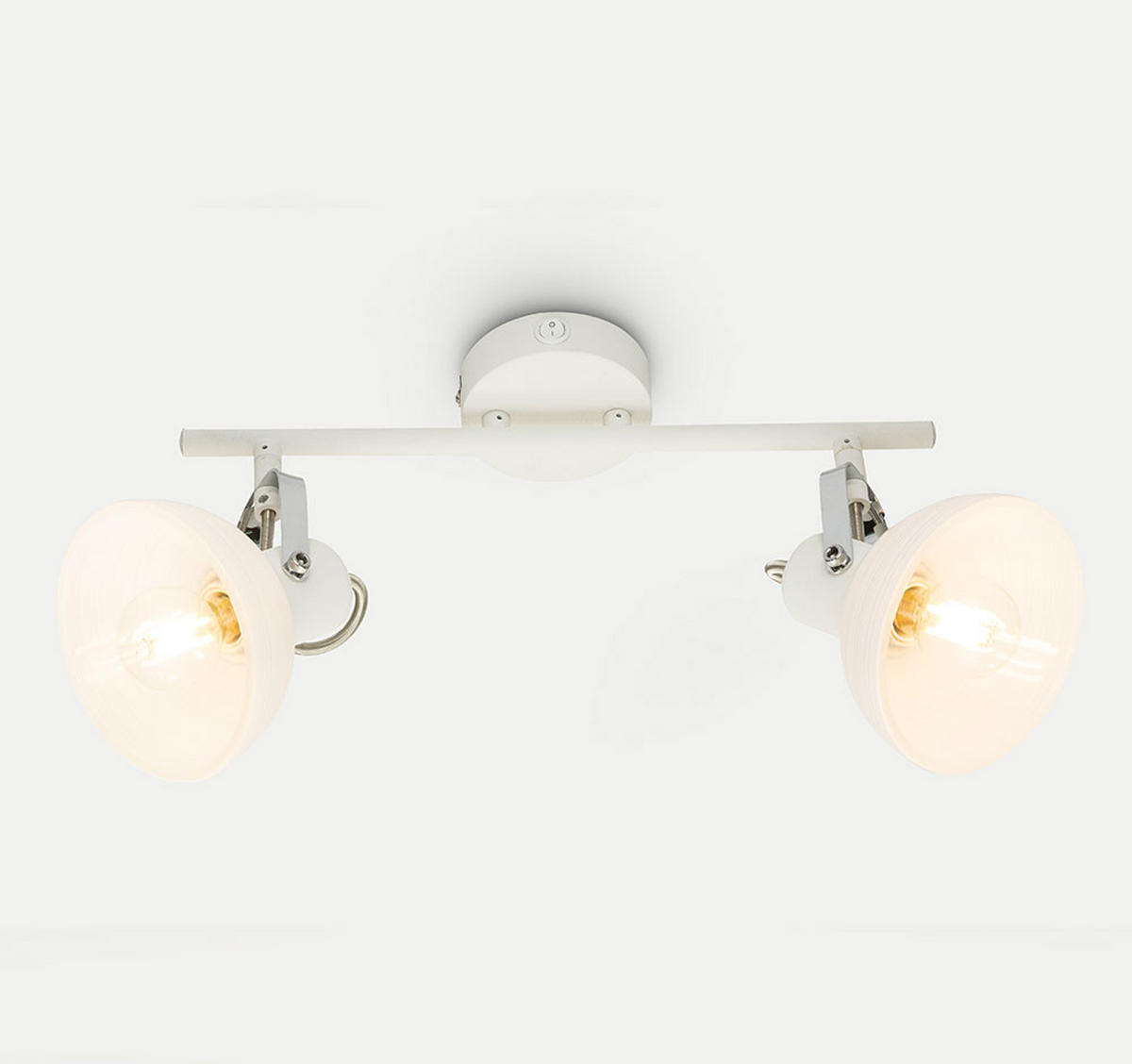 LED DECKENLEUCHTE AMORY Weiß beweglich App-Steuerung - Weiß, Glas (35/12.2/23cm) - Globo Lighting