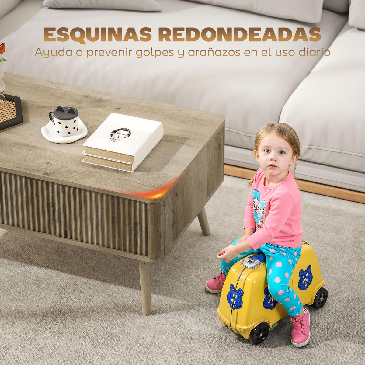 COUCHTISCH Beige 1 Stück - Beige, Kunststoff (91/56/43cm) - GiPP