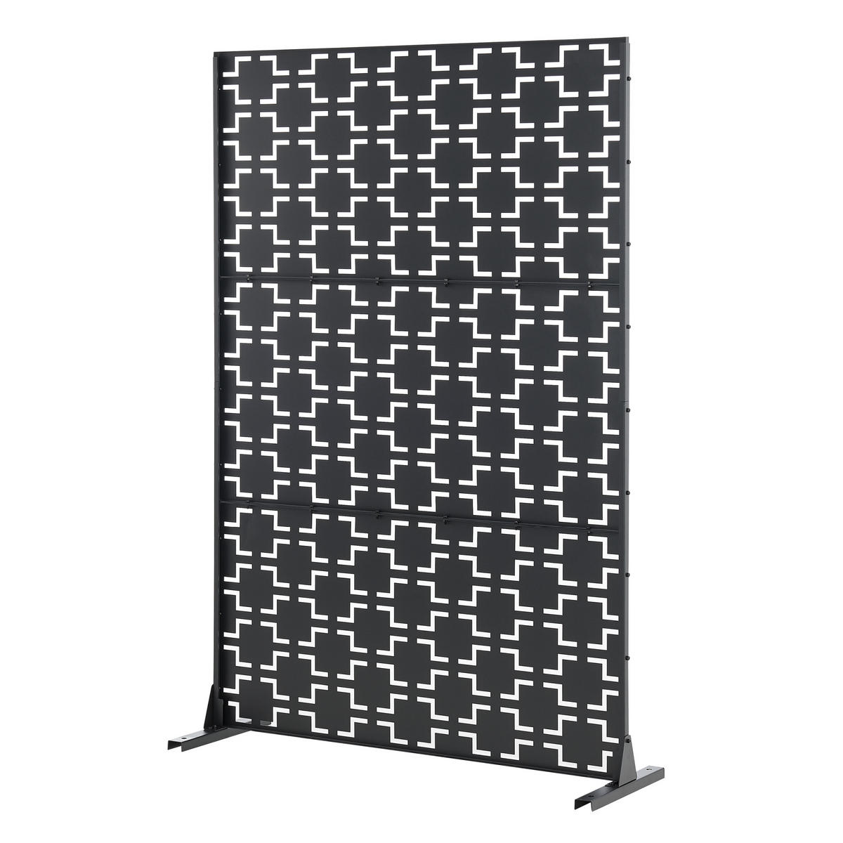 TRENNWAND Basciano - Schwarz, Metall (120/180/40cm) - casa.pro