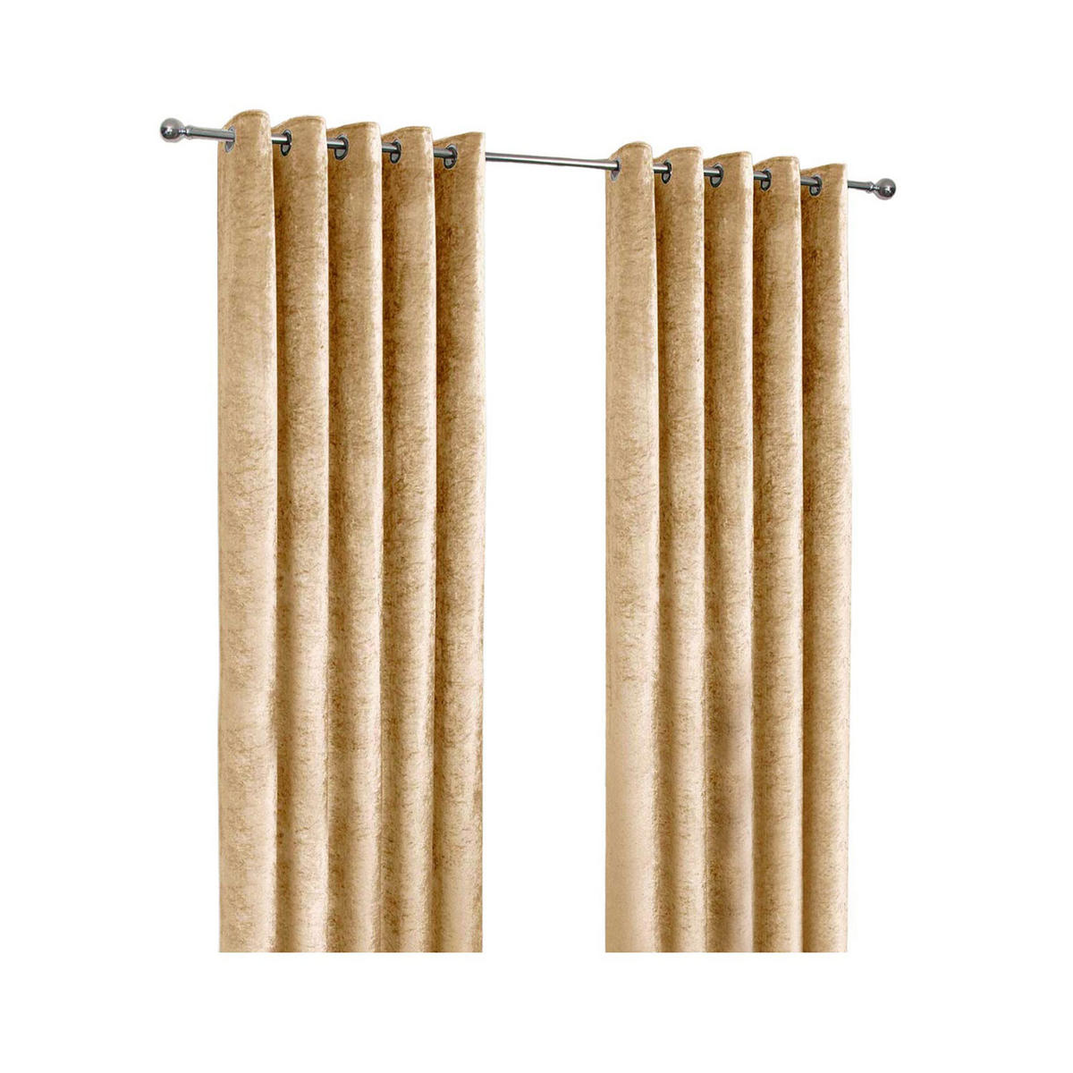 ÖSENVORHANG Pannesamt verdunkelnd gefüttert, 228/137 cm - Goldfarben, Textil (228/137cm) - Homescapes