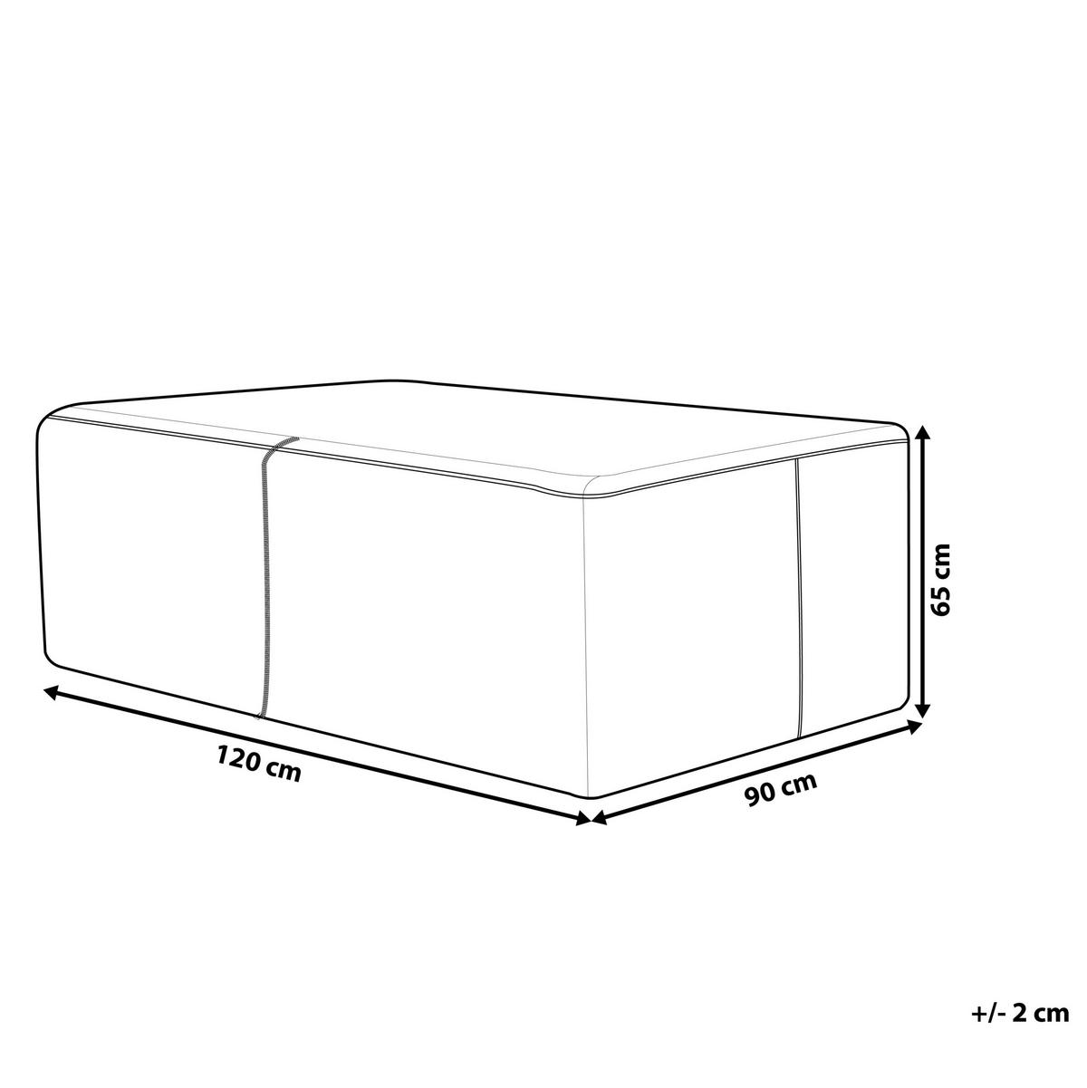 REGENSCHUTZ für Gartenmöbel 120/90/65 cm Chuva - Grau, Kunststoff (120/65/90cm) - Beliani