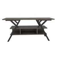 TV Stand Minerva Schwarz und Wenge - Braun, Holzwerkstoff (120/55/35cm) - Decorotika