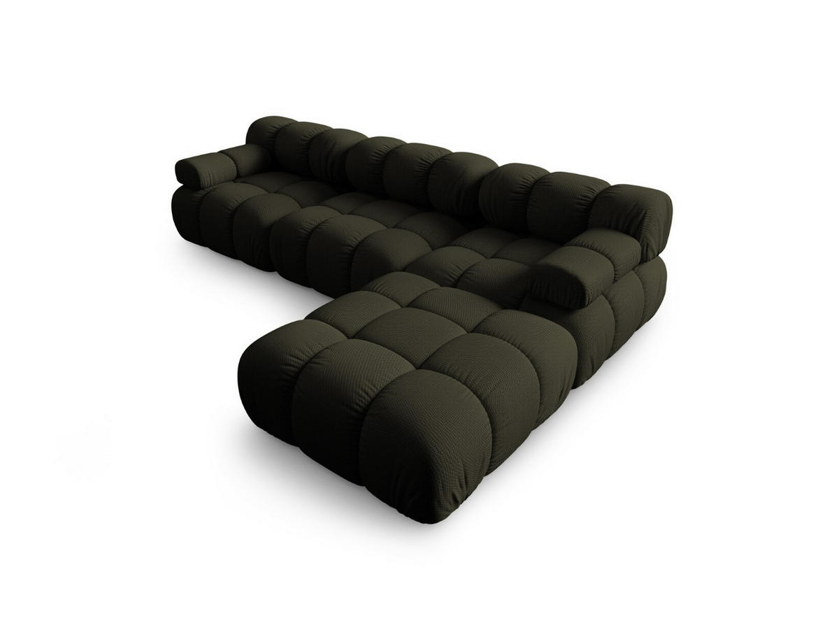 SOFA modular Bellis aus 3D-Stoff Amazonasgrün 4 Sitzplätze - Waldgrün, Textil (188/70/282cm) - Micadoni