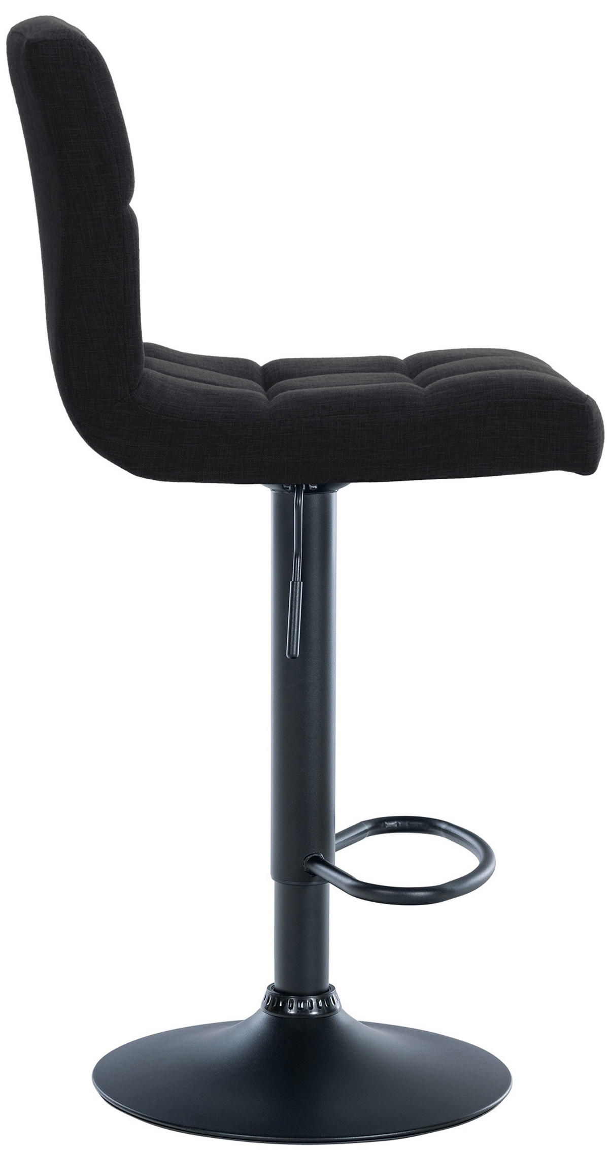 BARHOCKER 2er Set Cala Stoff schwarz schwarz - Schwarz, Textil/Metall (46/114/47cm) - TPFLiving