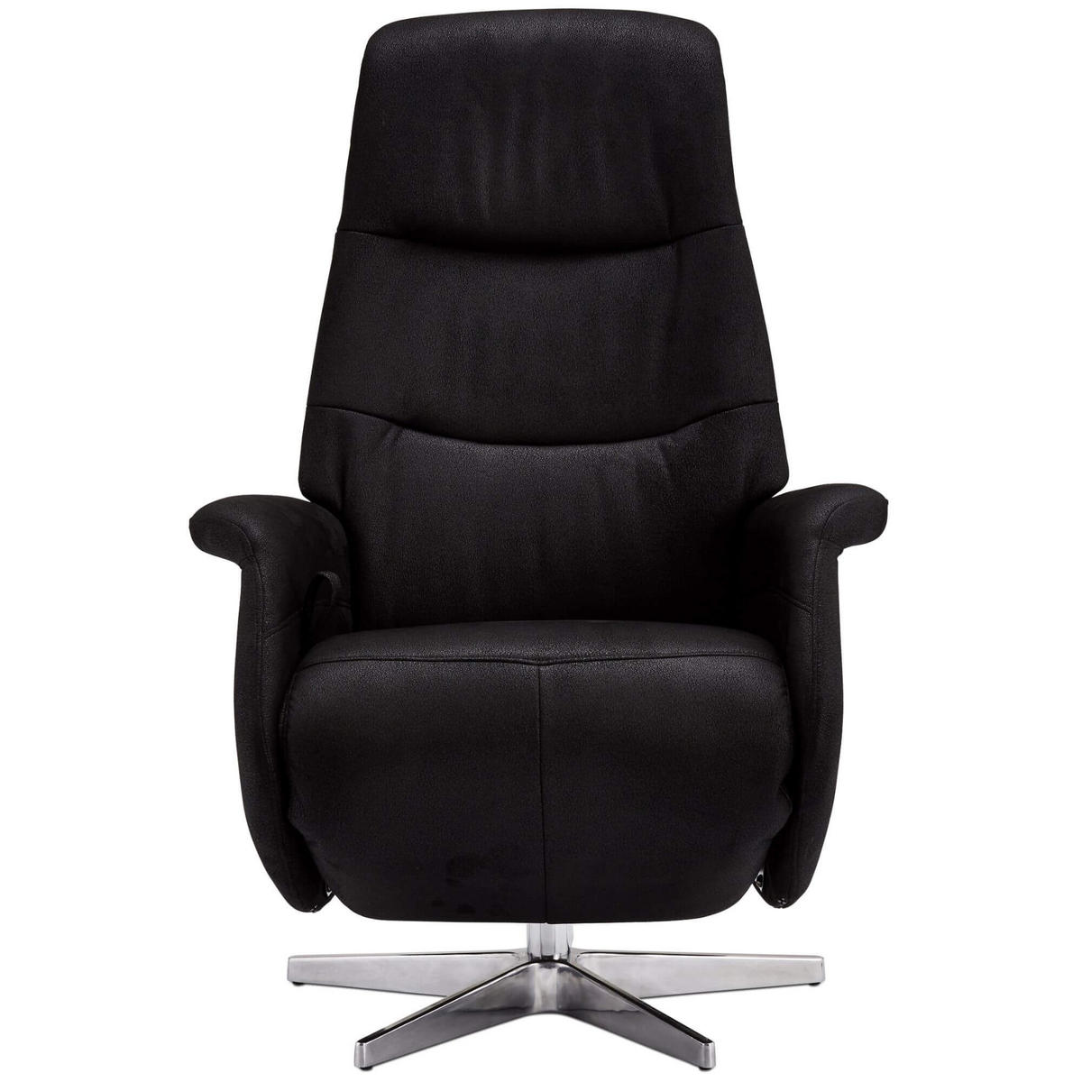 RELAXSESSEL Mikrofaser Schwarz - Schwarz, Leder/Textil (90/114/79cm) - Furnhouse