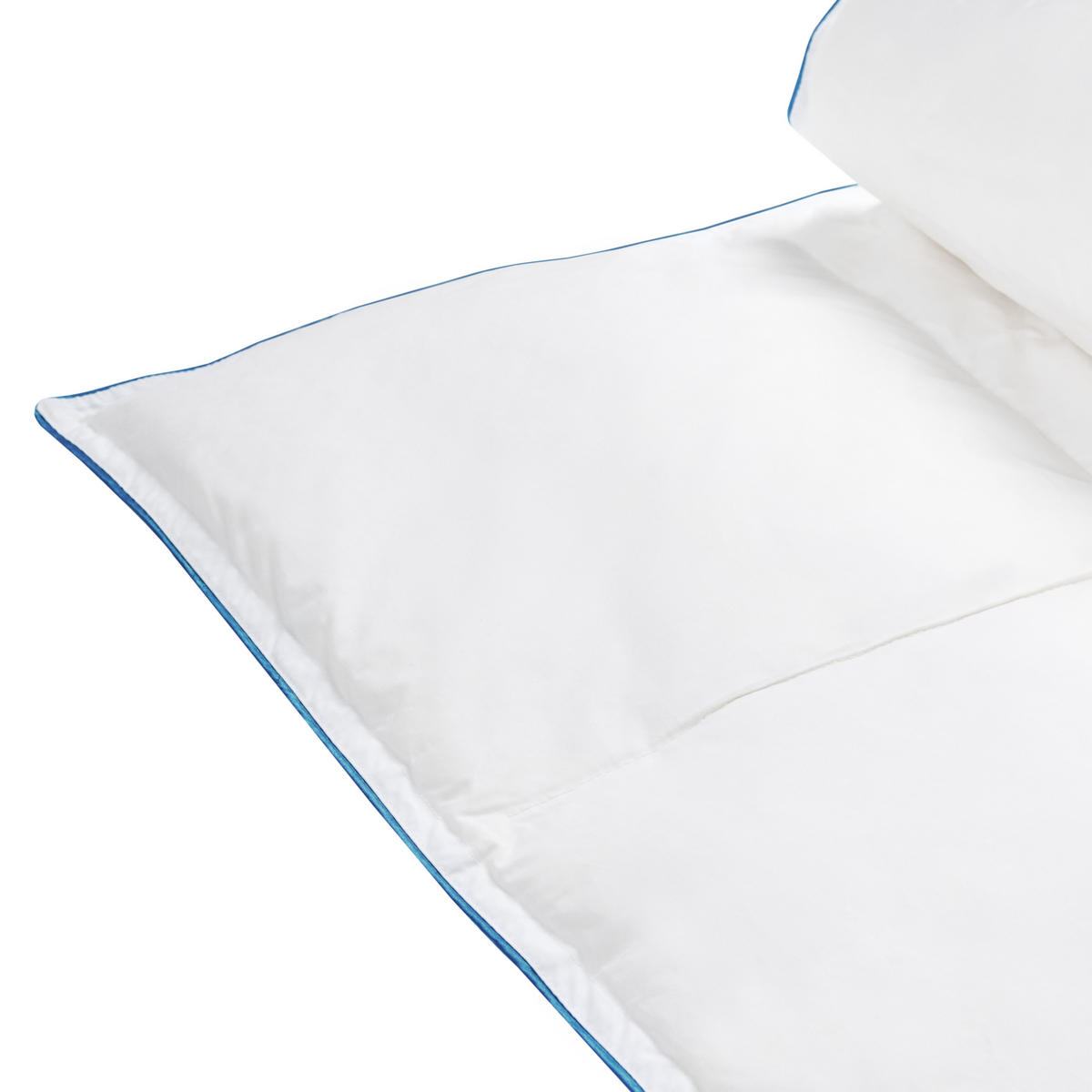 PŘIKRÝVKA Kachní peří a Prachové peří Lehká Teplá 200/200 cm Cervino - bílá, textil (200/200cm) - Beliani