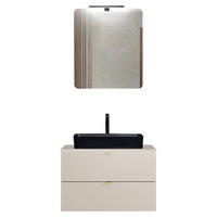 BADMÖBEL-SET 2-TLG. Durango-56 - Beige, Holzwerkstoff (125/200/47cm) - Lomado