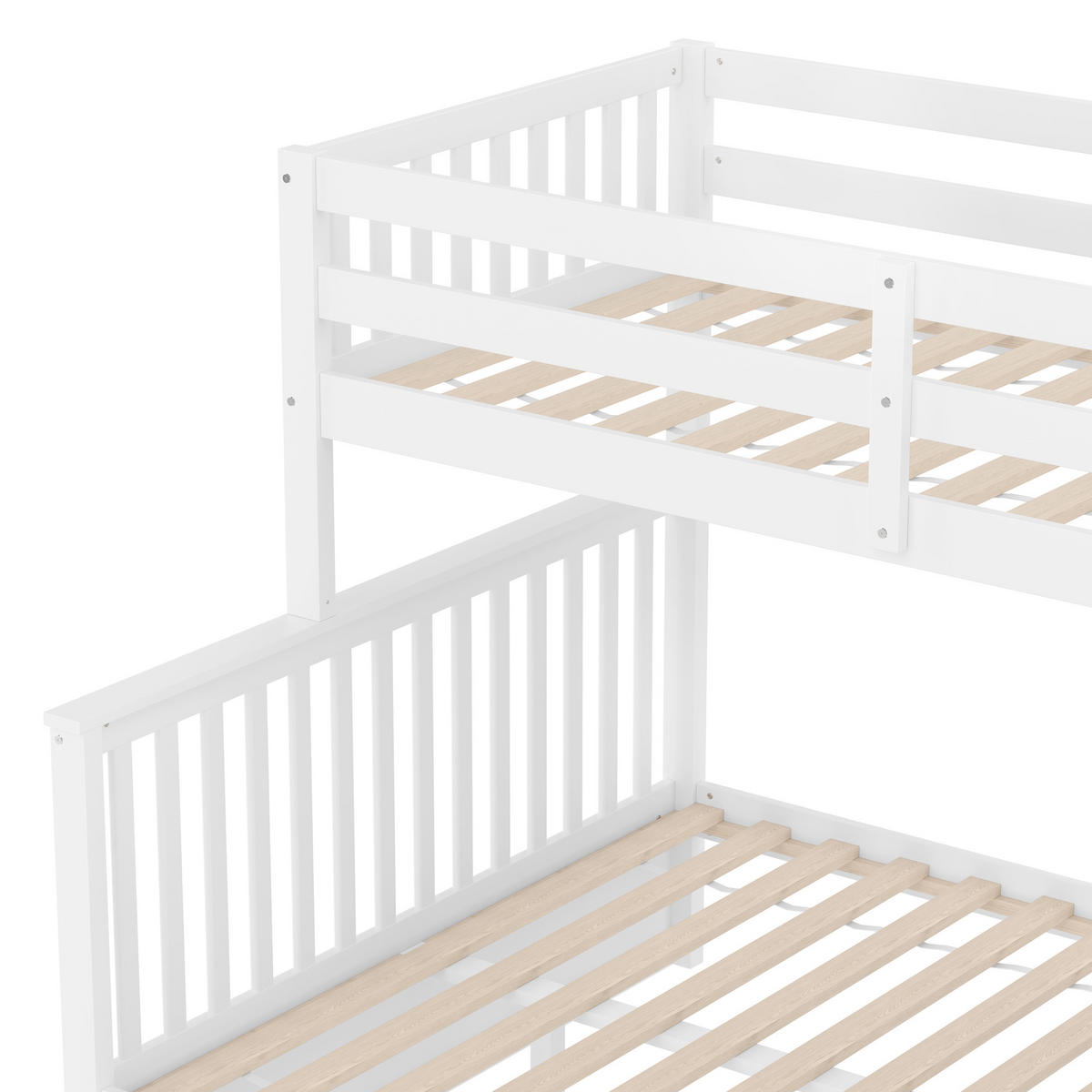 ETAGENBETT 90x200cm + 140x200cm Weiß Schubladen Stauraum multifunktional - Weiß, Holz (140/200cm) - FLIEKS