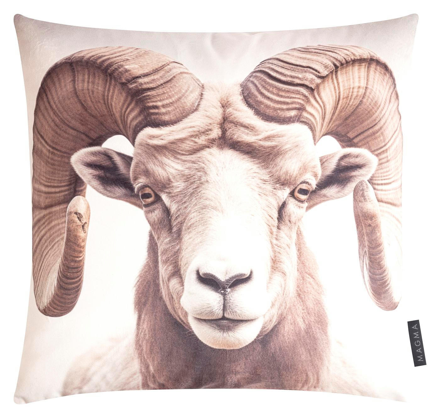 KISSENHÜLLE Wild Animals Widder - Beige, Textil (45/45cm) - Magma Heimtexx