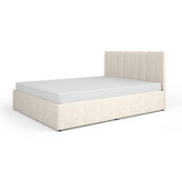 POLSTERBETT MONI 12 160/200 cm in Velours Beige - Beige, Holzwerkstoff/Textil (160/200cm) - Deine Möbel 24