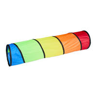 SPIELTUNNEL - Multicolor, Textil/Metall (180/46/46cm) - Relaxdays