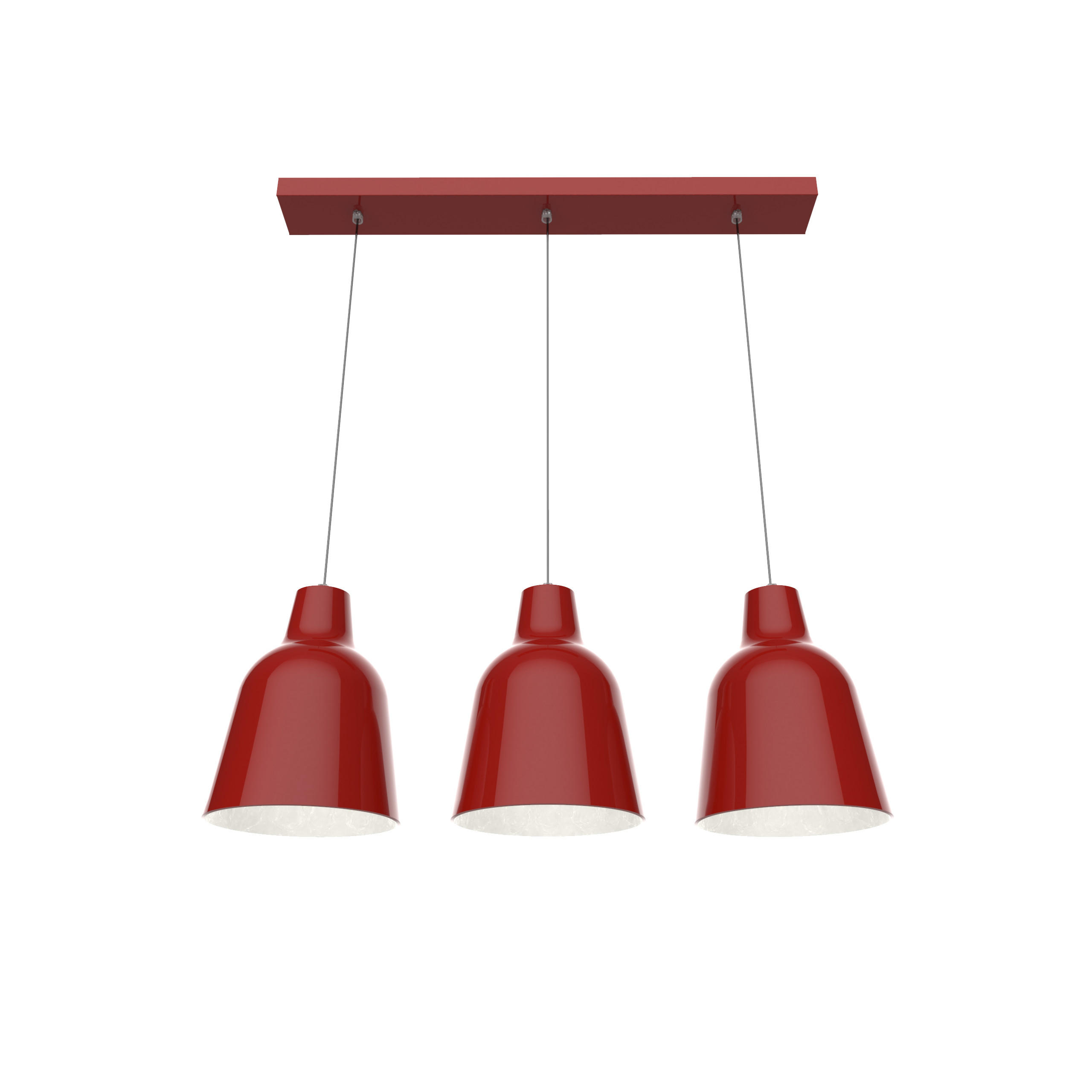 Lumicom Hängeleuchte Rot 70x22x17 cm