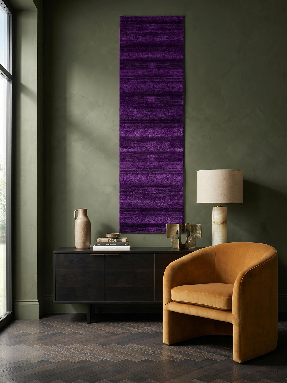 KURZFLORTEPPICH INN, einfarbig, Violett, 80 x 300 cm - Lila, Textil (80/300cm) - KADIMA DESIGN