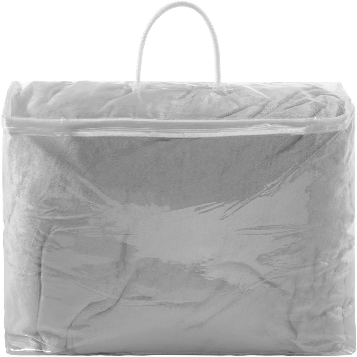 KUSCHELDECKE 2er Set, inklusive Tragetasche, grau - Grau, Textil (240/220cm) - tectake