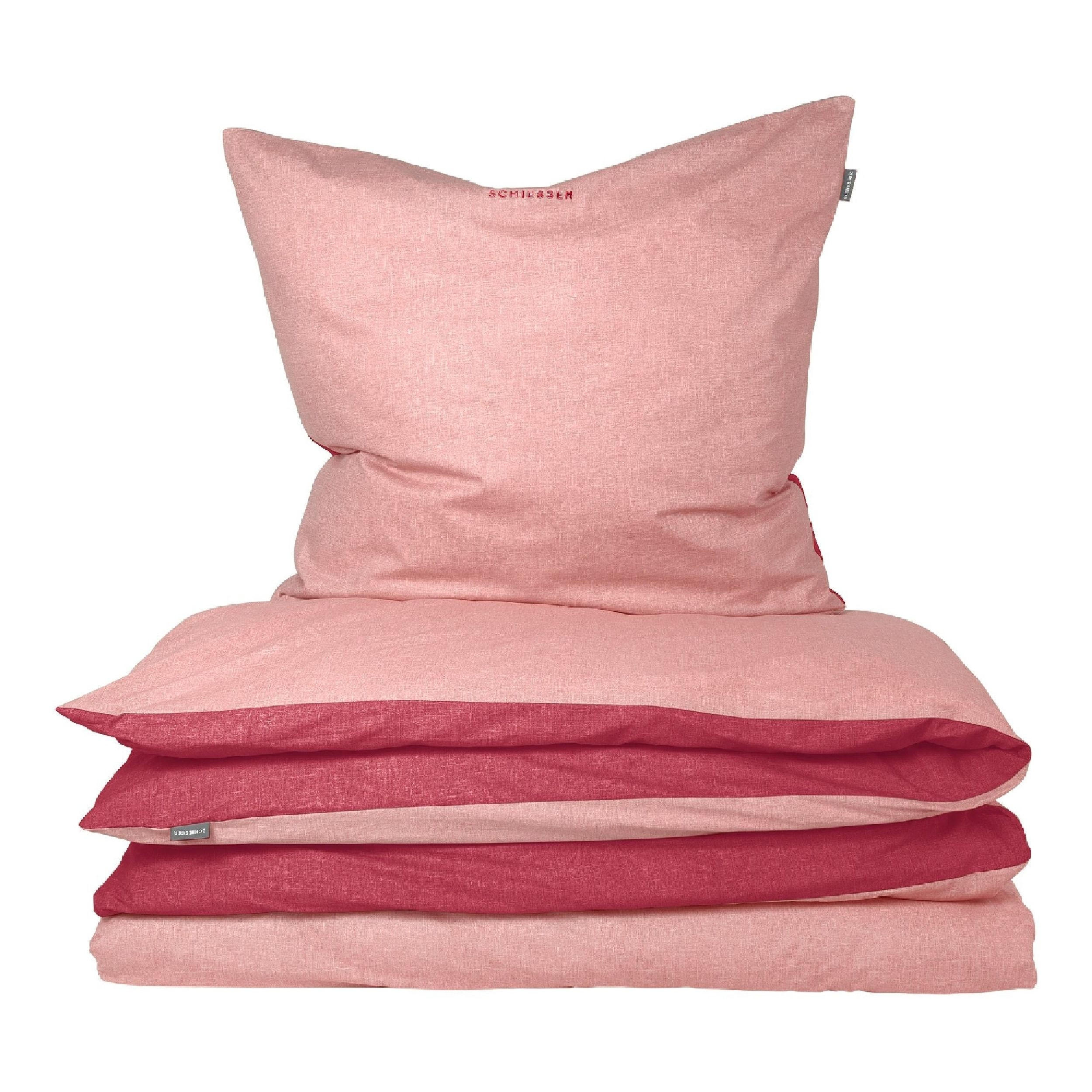 BETTWÄSCHESET Doubleface Renforcé 2-teilig 135x200 cm Rosa - Rosa, Textil (135/200cm) - SCHIESSER
