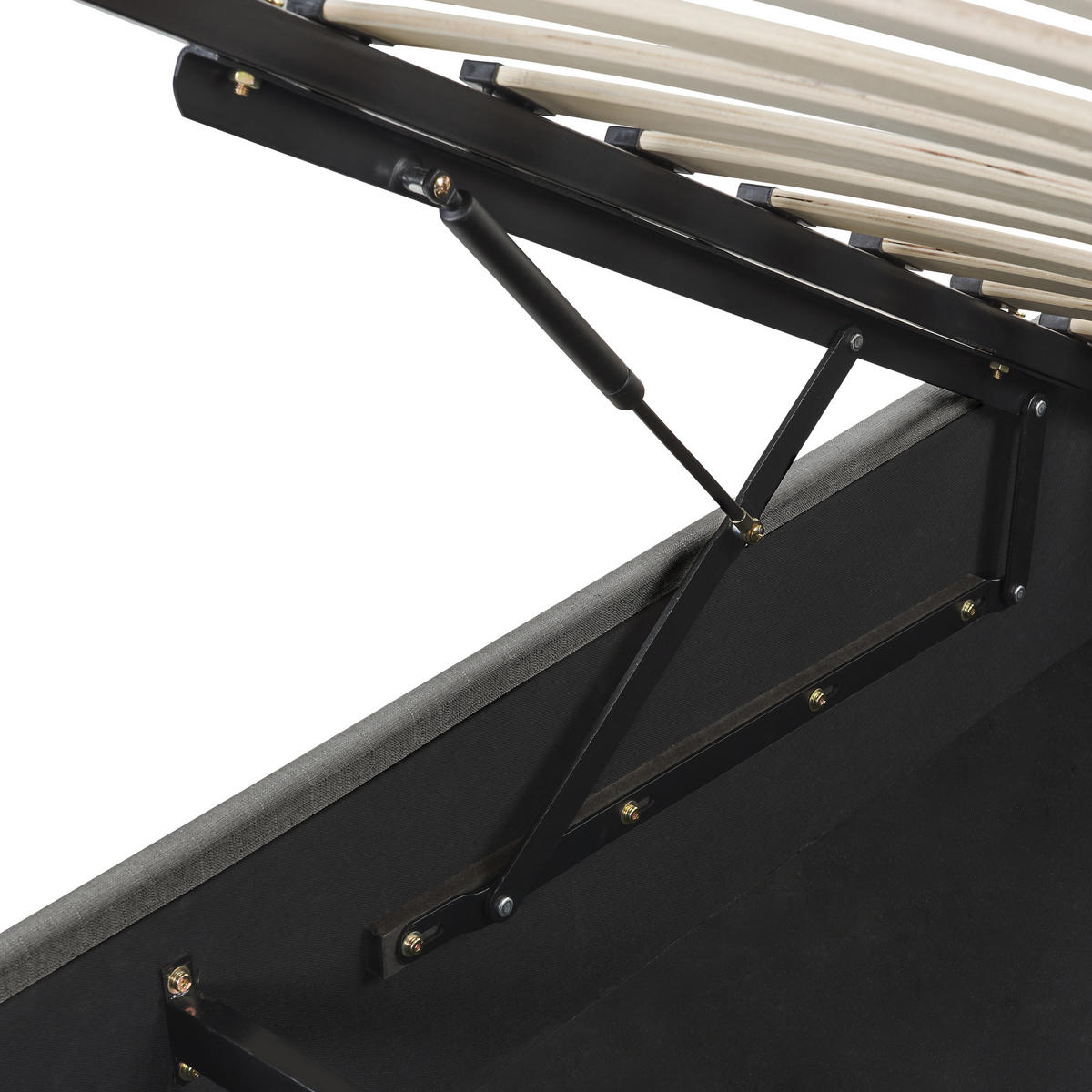 KÁRPITOZOTT ÁGY 180/200cm Sötétszürke Dinan - sötétszürke, textil (180/200cm) - Beliani