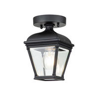 DECKENLEUCHTE Bayview Glas Schwarz - Schwarz, Metall (14.2/14.2/22.4cm) - Elstead Lightning