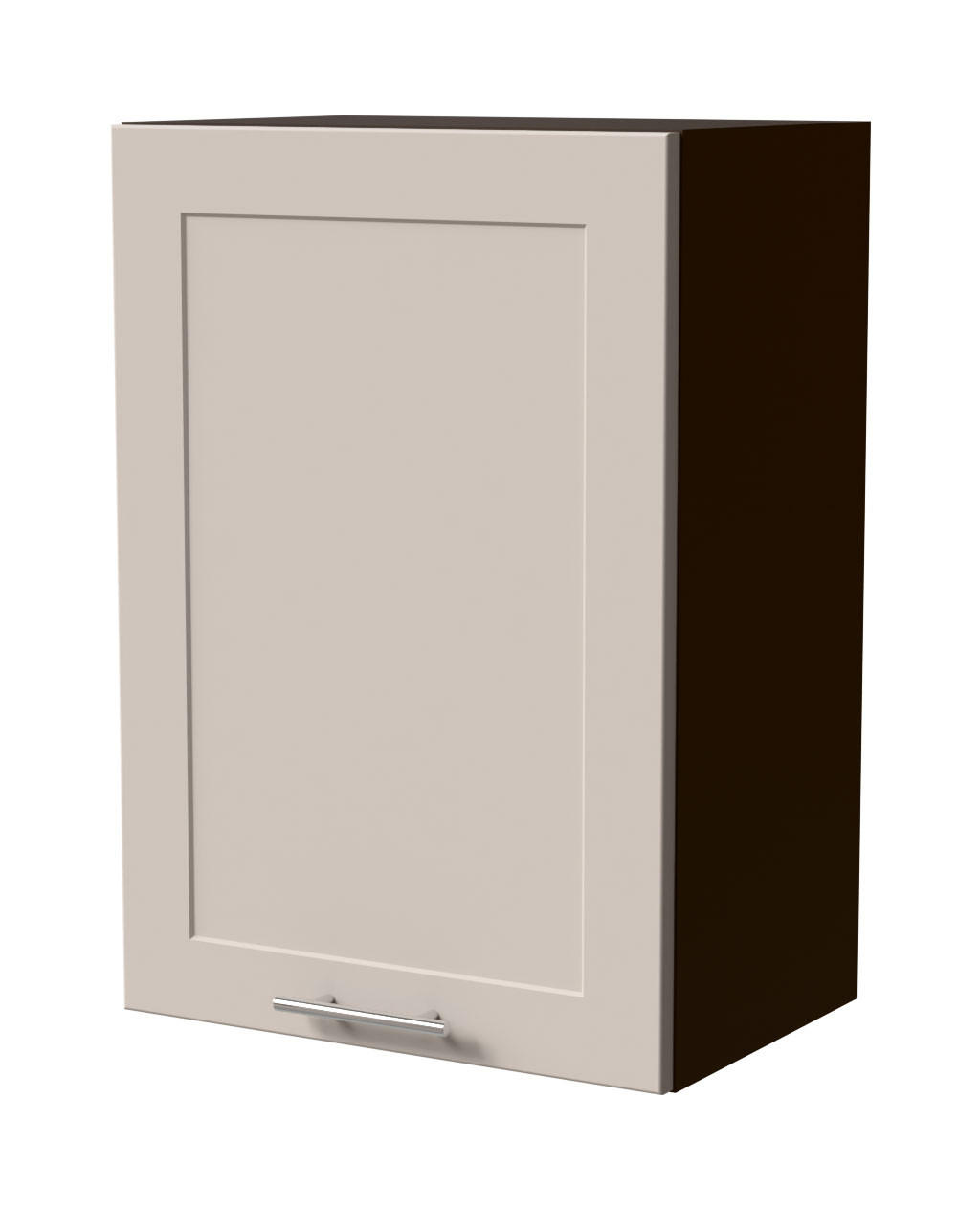 HÄNGESCHRANK Oslo W2/50 Lava / Kaschmir Matt 50 / 32,5 / 72cm - Kaschmir/Dunkelgrau, Holz/Holzwerkstoff (50/72/32.5cm) - Feldmann-Wohnen