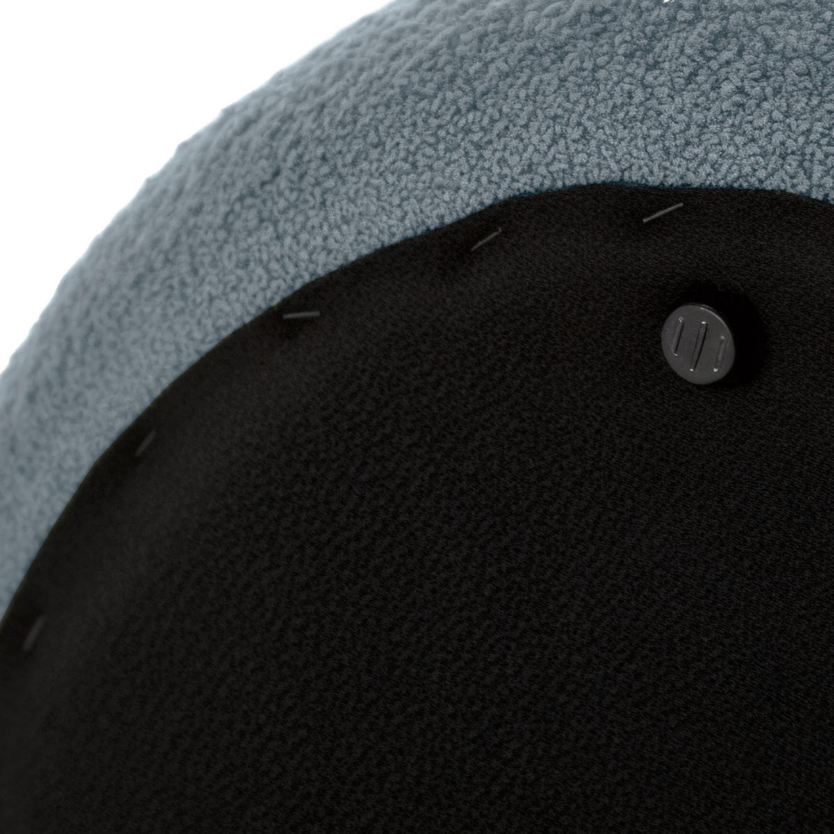 HOCKER oval 52/48/32 cm Stoff Dunkelgrau - Dunkelgrau, Holz/Textil (52/32/48cm) - CLP