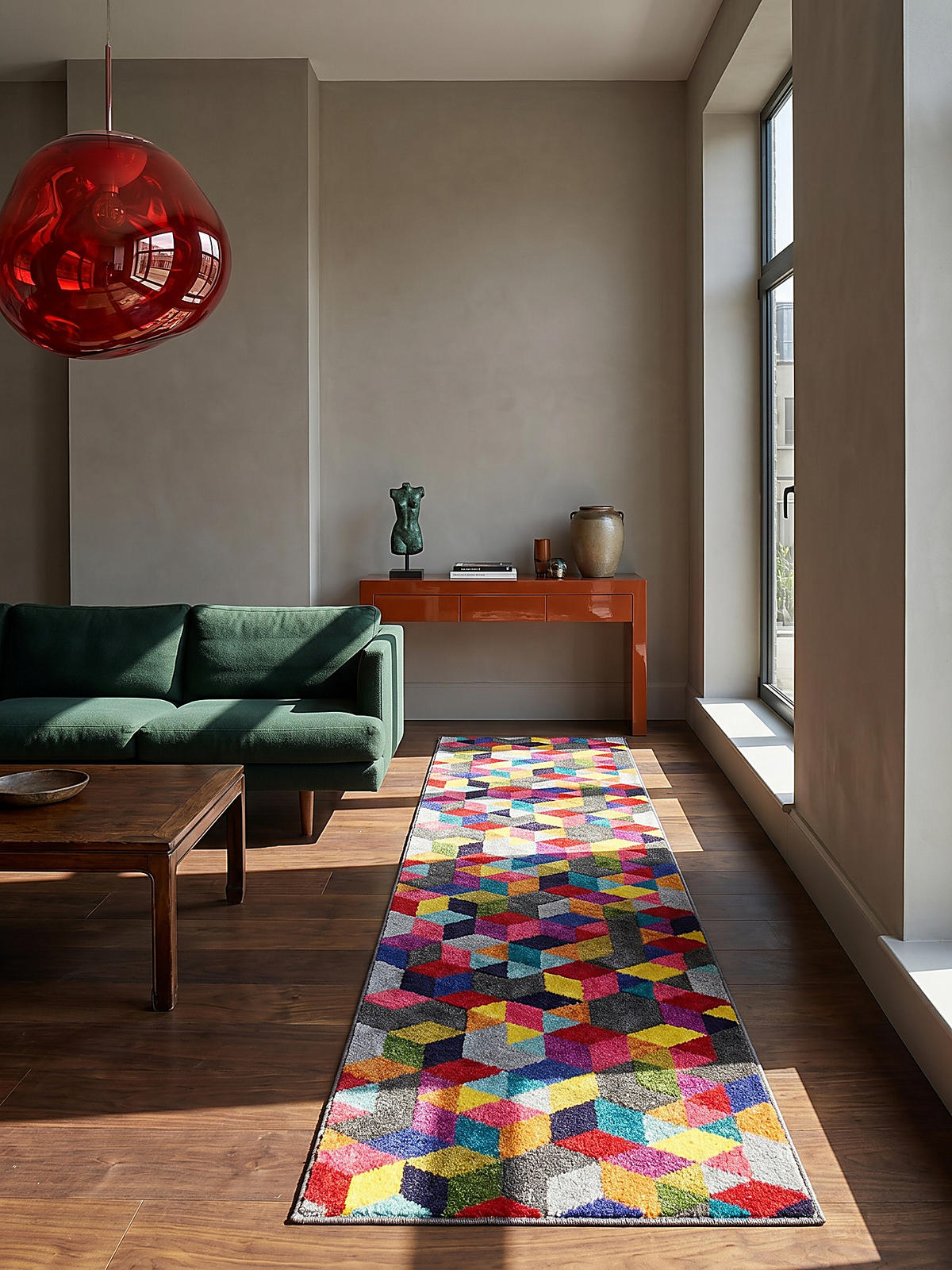 TEPPICH MEON, geometrisch, aus Polypropylen, Bunt, 66 x 230 cm - Multicolor, Textil (66/230cm) - KADIMA DESIGN